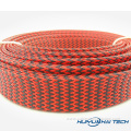 Red pattern woven mesh pipe